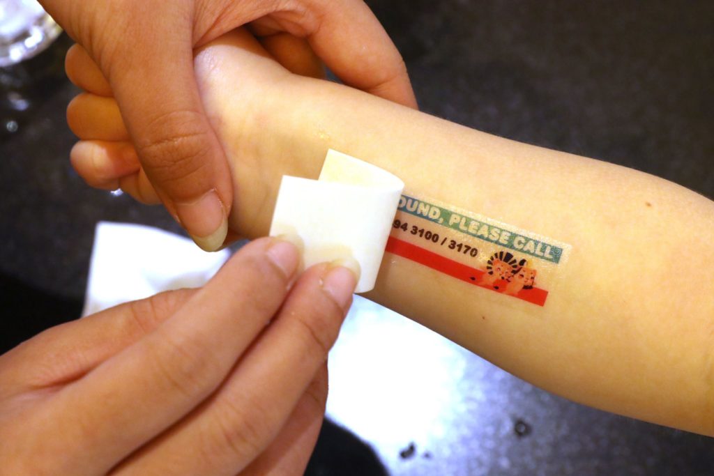 sunway pyramid temporary emergency contact tattoos kids