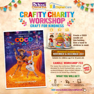 da vinci kids candle art workshop crafity charity