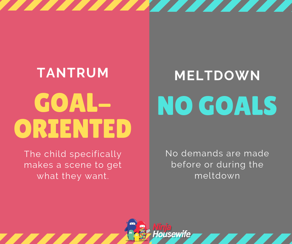 difference between tantrums and meltdowns