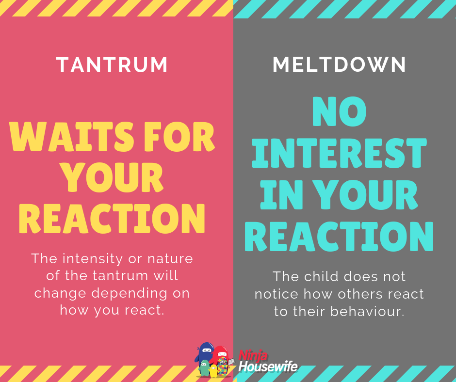 difference between tantrums and meltdowns